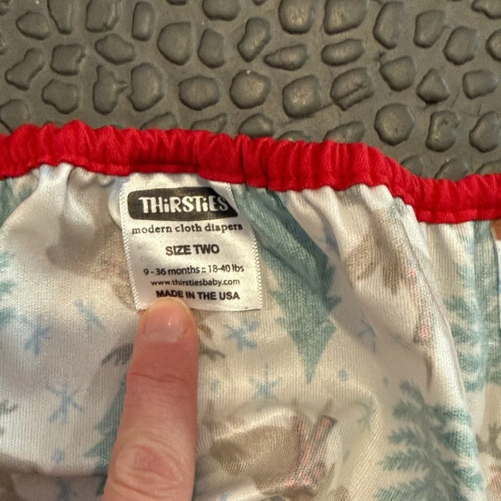 Thirsties Duo Wrap Size Two in Merry Moose-mas